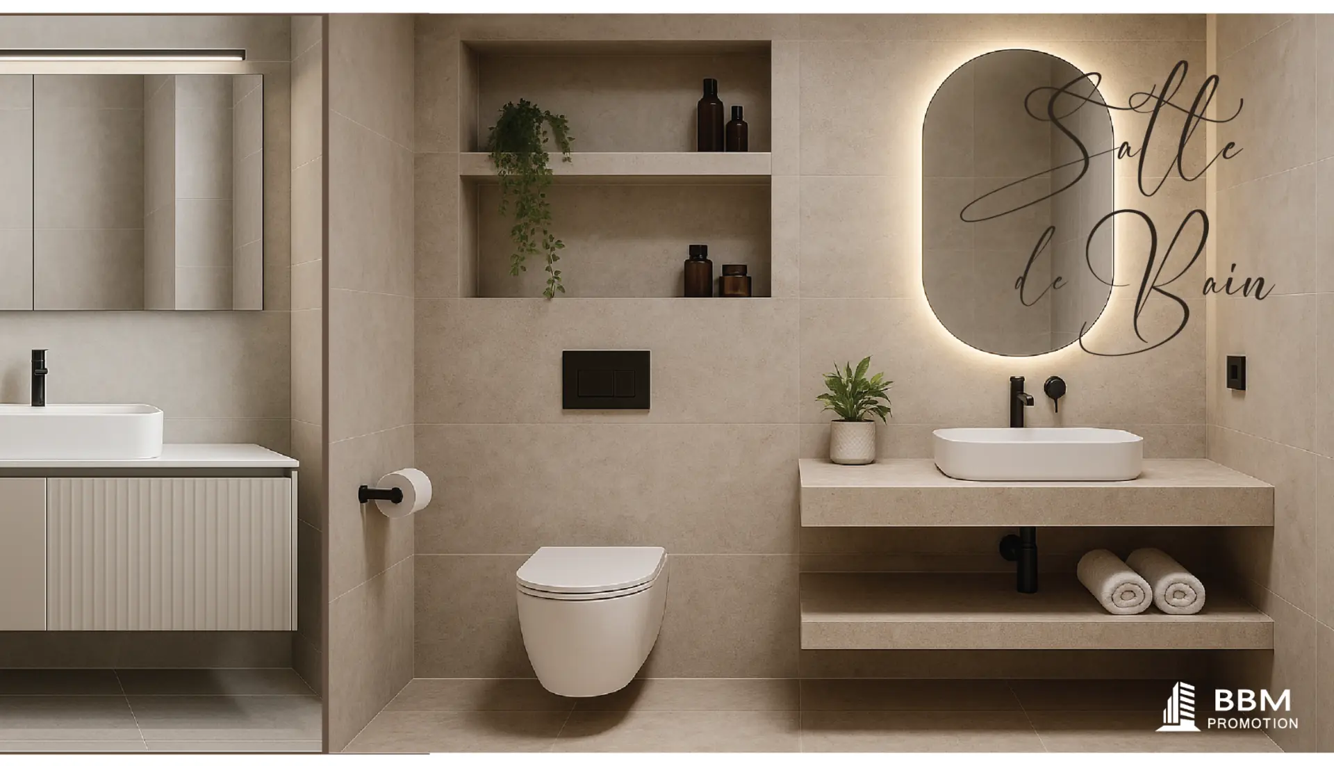 Salle de bain contemporaine de La Colline II
